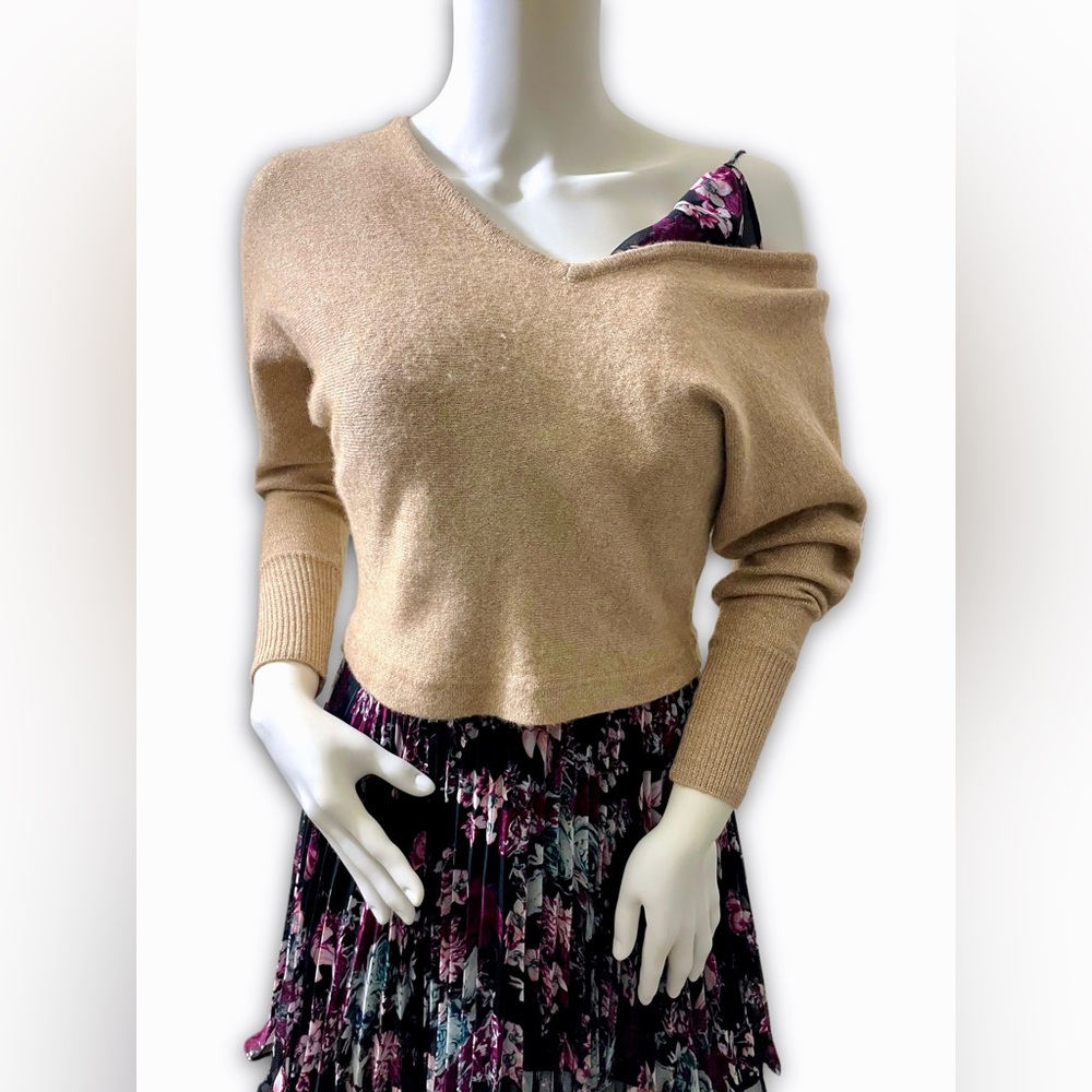 BCBGMaxAzria  Wyatt Sweater in CamelCombo XXS